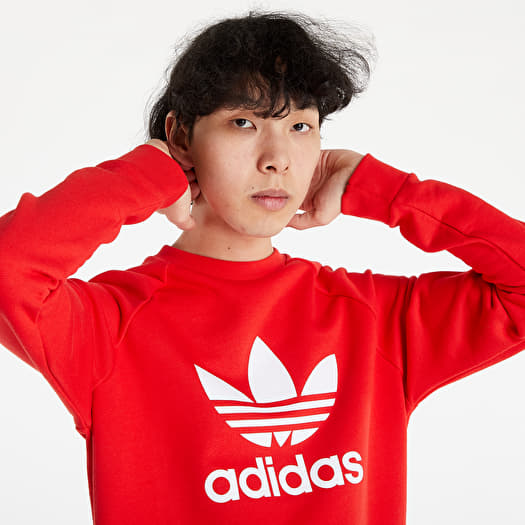 Red adidas sweatshirt cheap