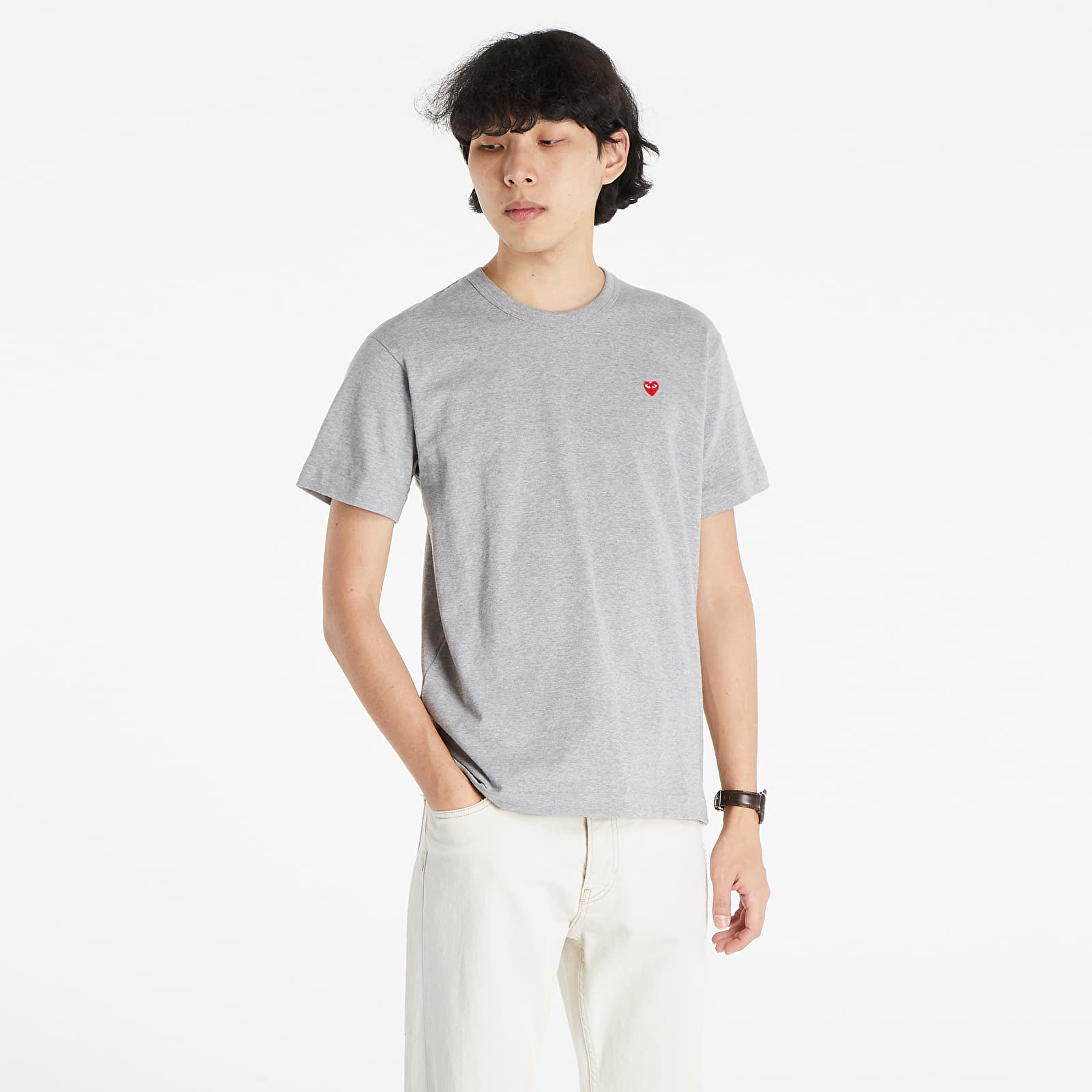 Koszulki Comme des Garçons PLAY Mens Tee Knit Grey