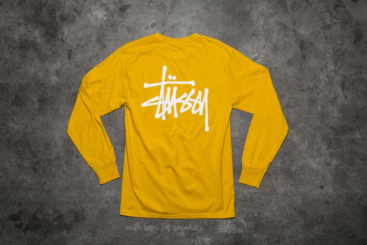 T-Shirts and shirts Stüssy Basic Stüssy Long Sleeve Tee Mustard