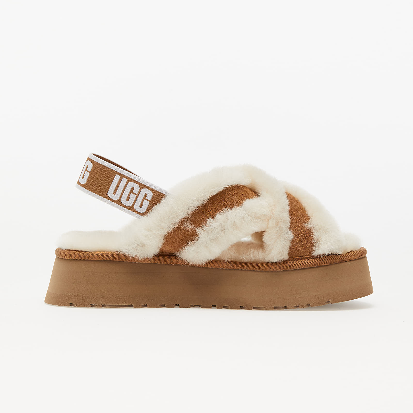 Moteriška avalynė UGG W Disco Cross Slide Chestnut