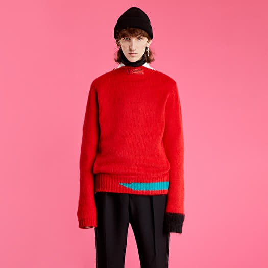 Raf simons red turtleneck top