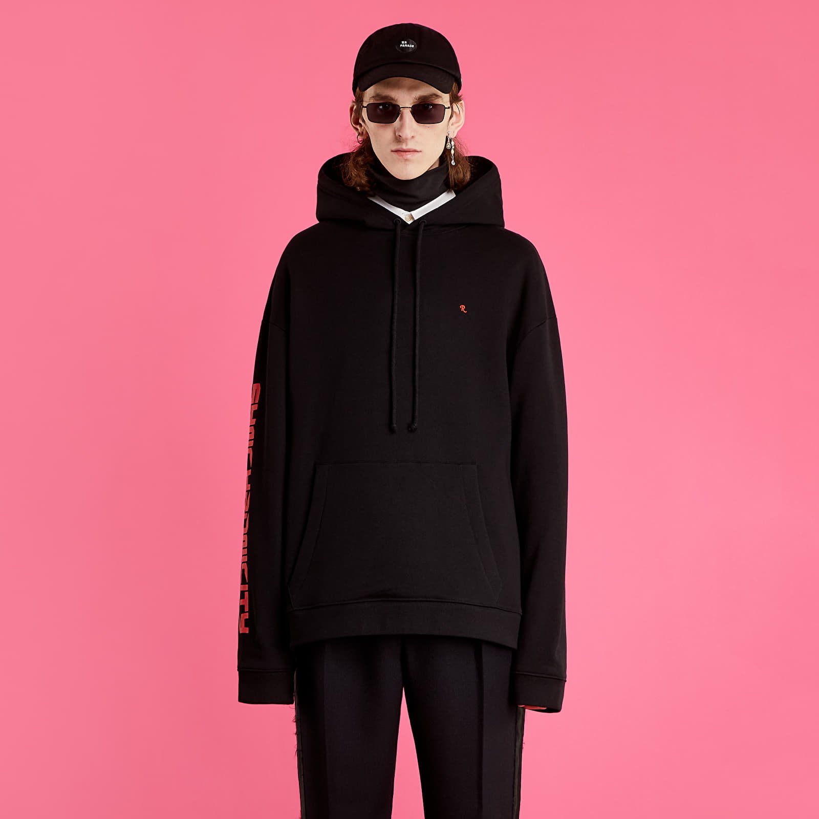 Bluzy RAF SIMONS Regular Fit Hoodie Synchronicity Black