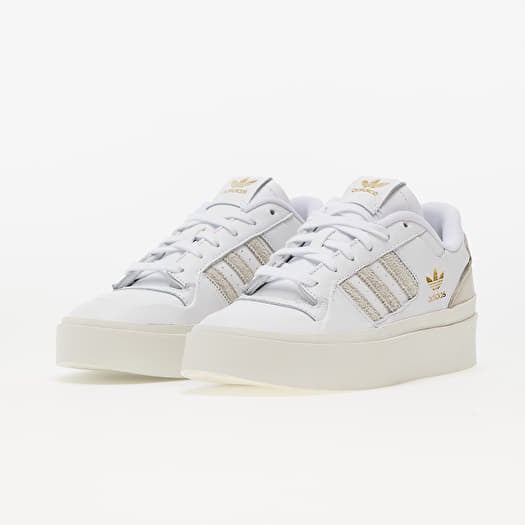 Superstar bold w ftw white linen green gold metallic top