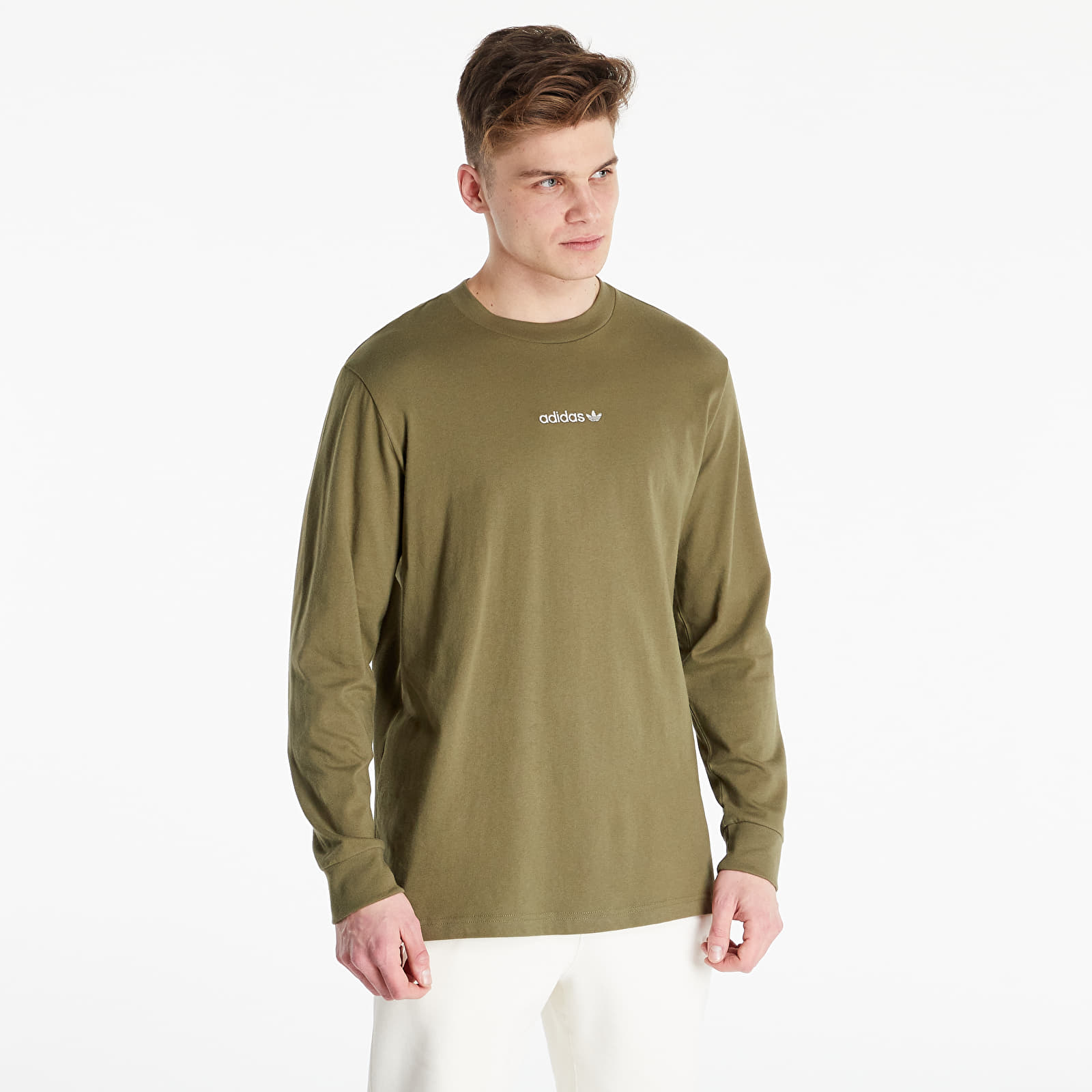 Koszulki adidas Long Sleeve Tee Focus Olive