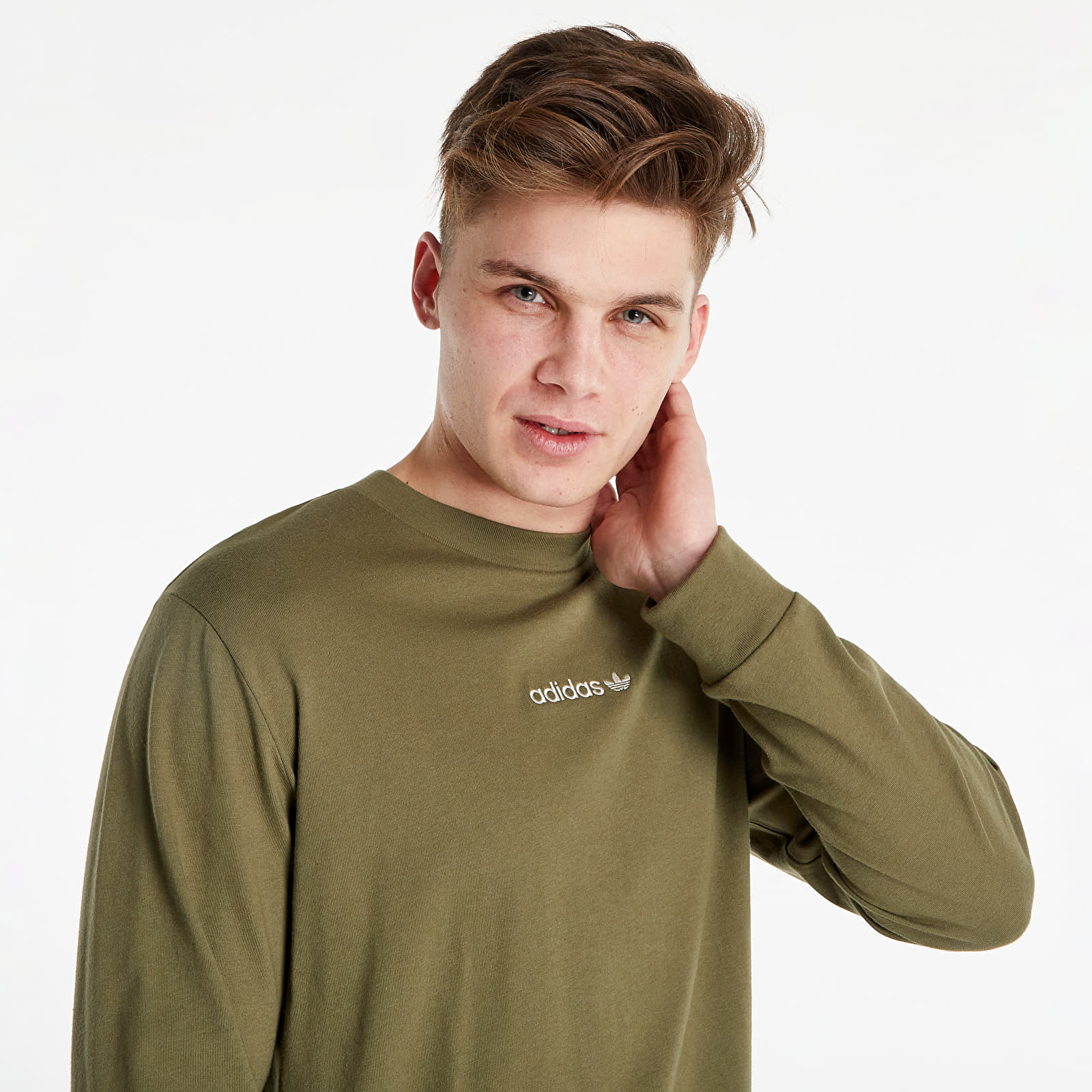 Koszulki adidas Long Sleeve Tee Focus Olive
