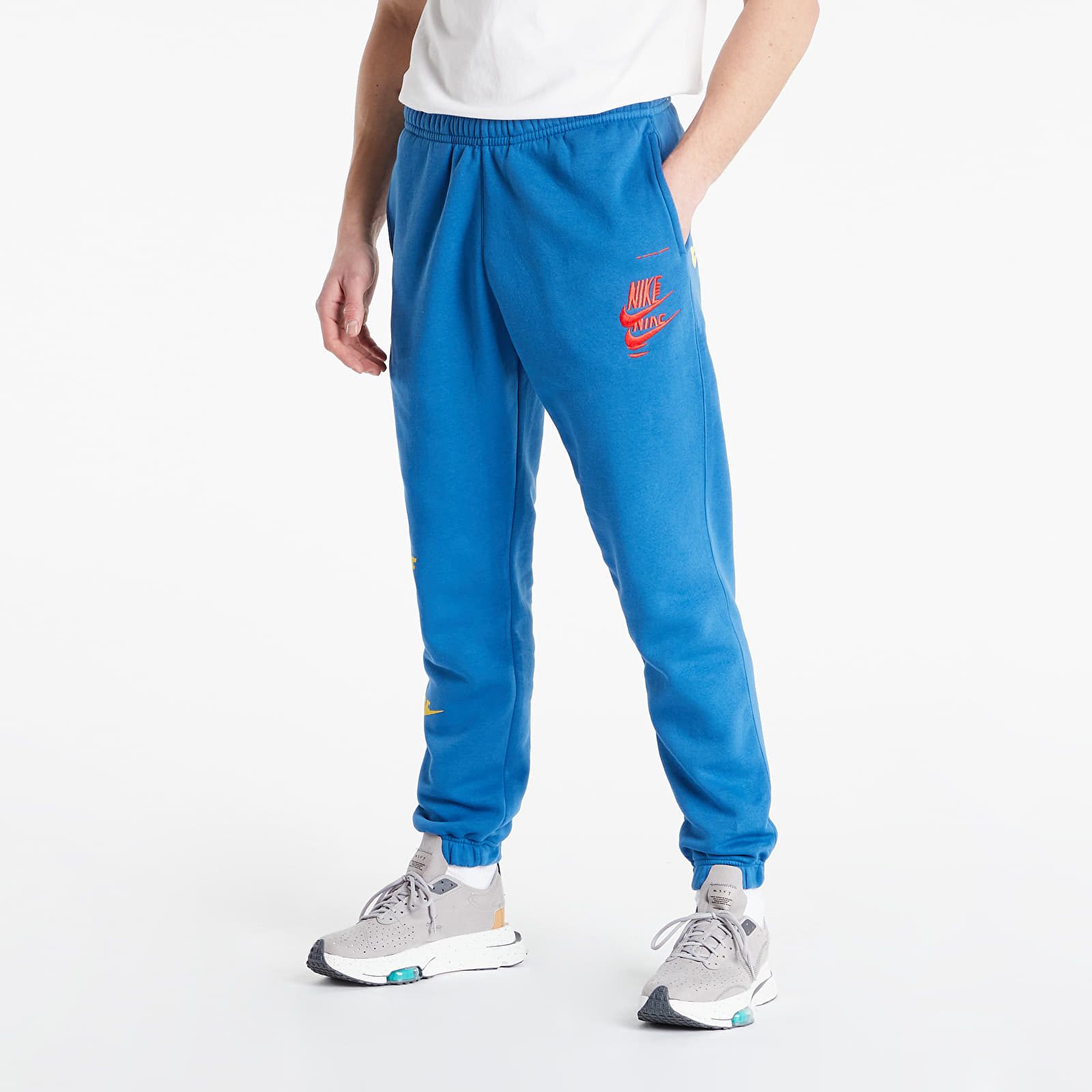 Kalhoty Nike NSW Spe + Brushed Back Pants Mfta Dark Marina Blue/ Black