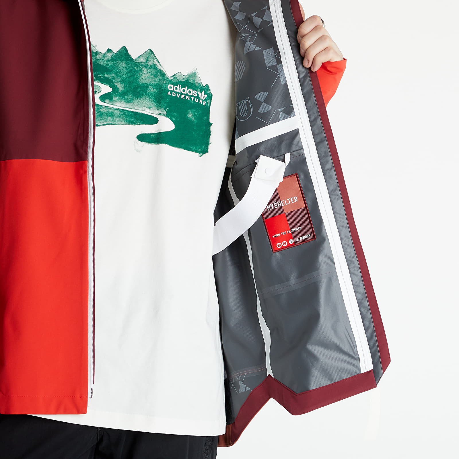 Bundy adidas Terrex C Myshelter Cb Jacket Shadow Red
