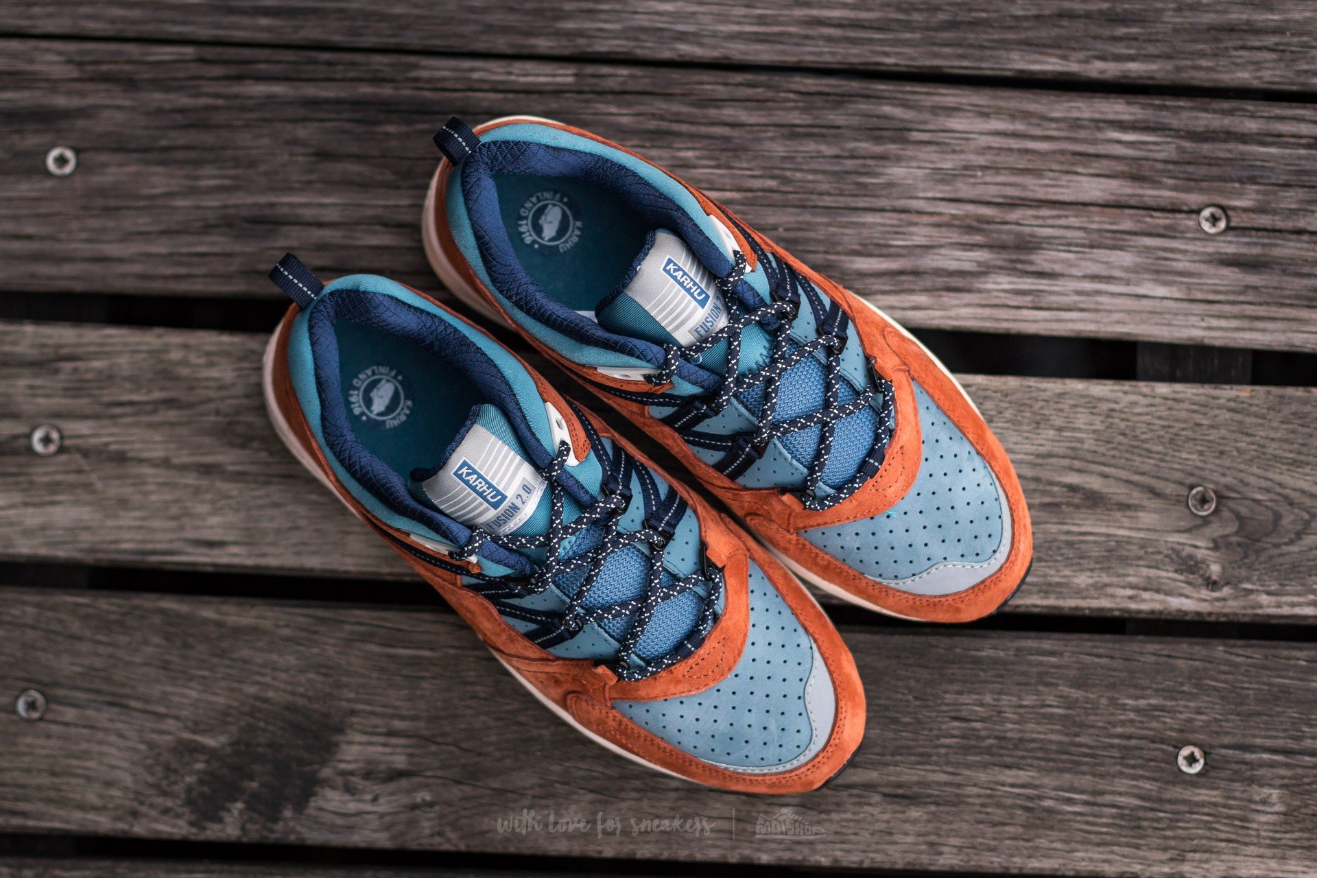 Men's shoes Karhu Fusion 2.0 Carmel Cefé/ Aegen Blue