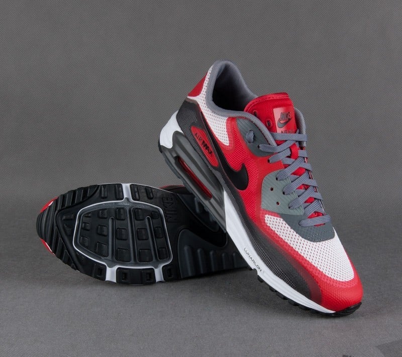 Férfi cipők Nike Air Max Lunar90 C3.0 White/Black-Unvrsty Rd-Drk Gry