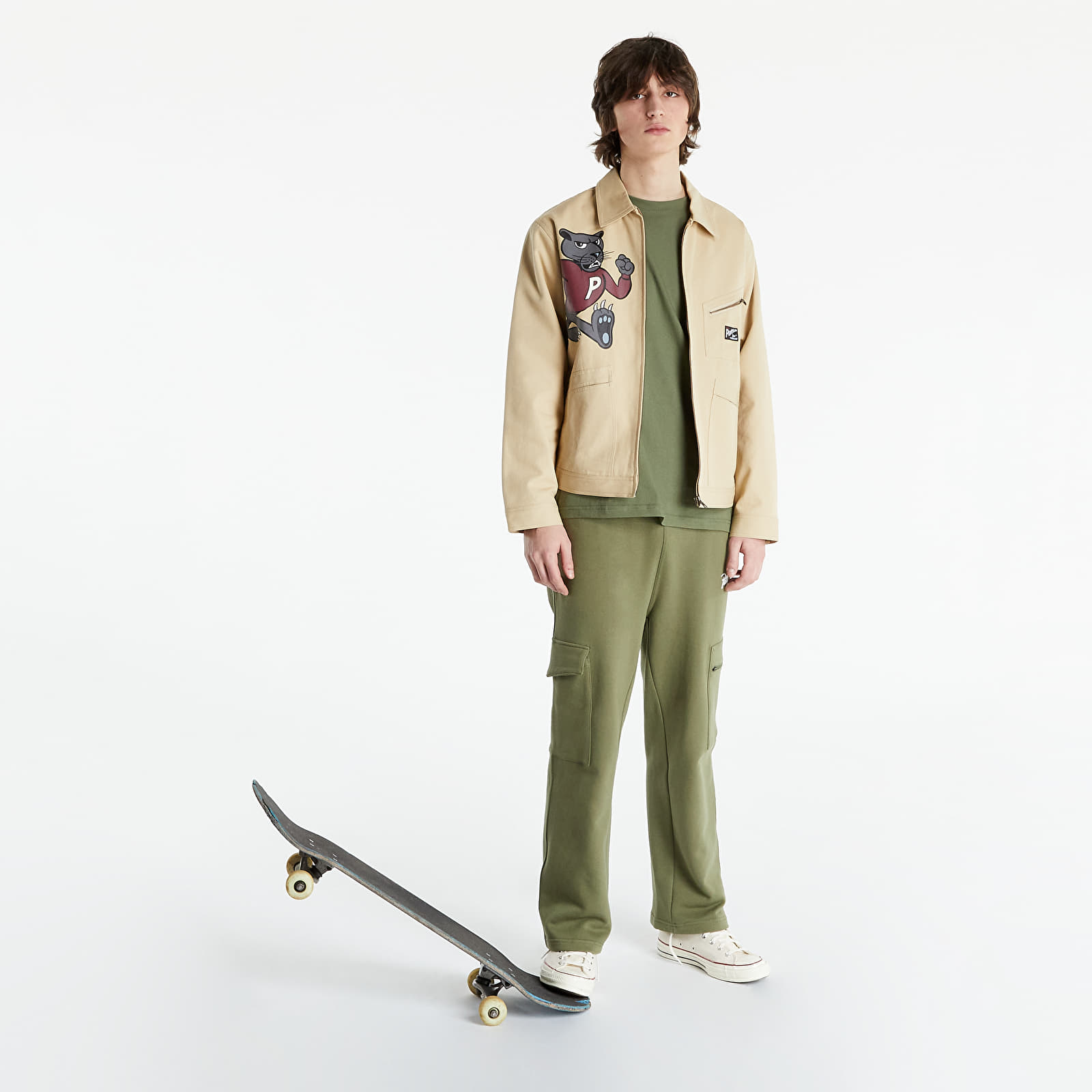 Jakker Patta Cartoon Canvas Jacket Pale Khaki