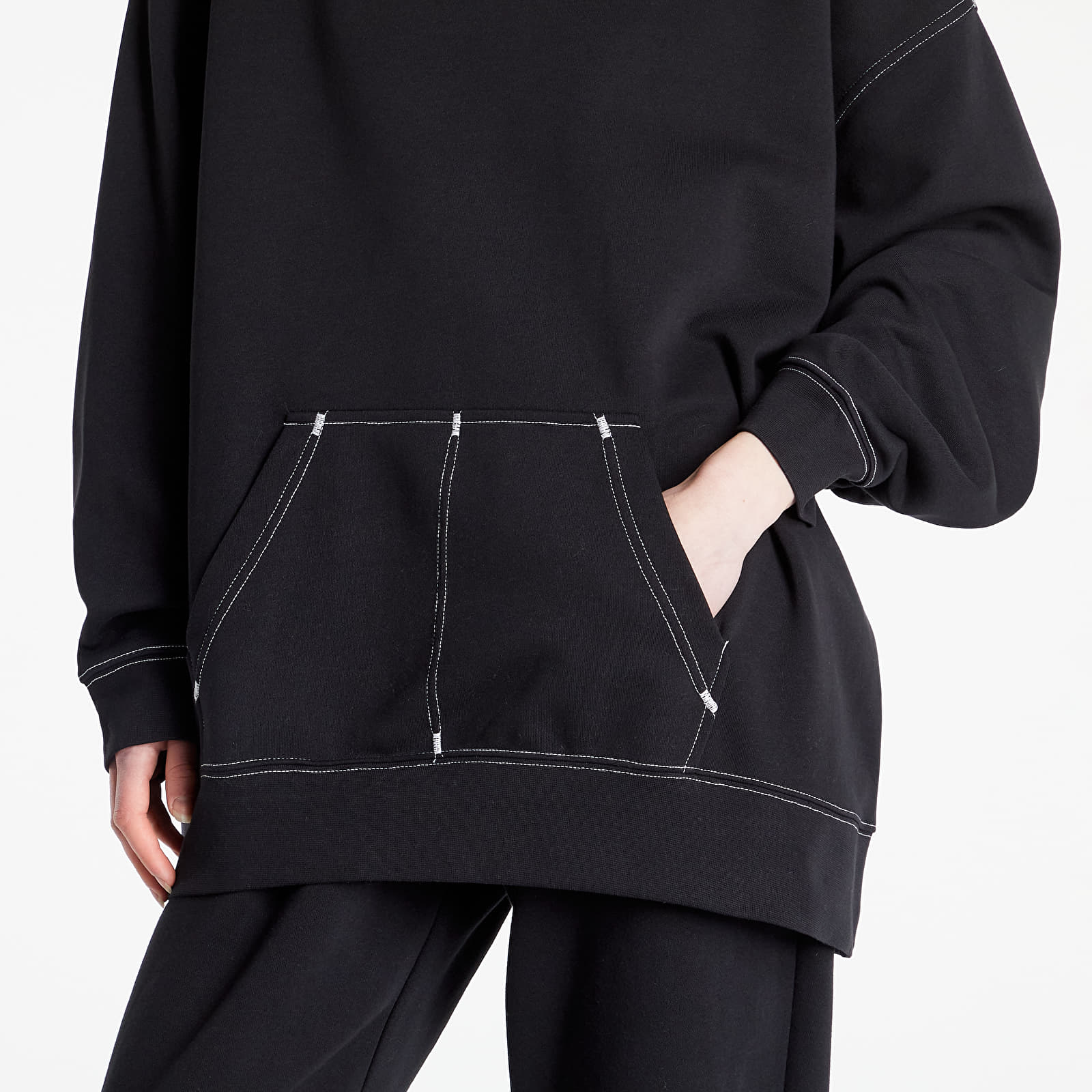 Oversized hoodie with belt hot sale