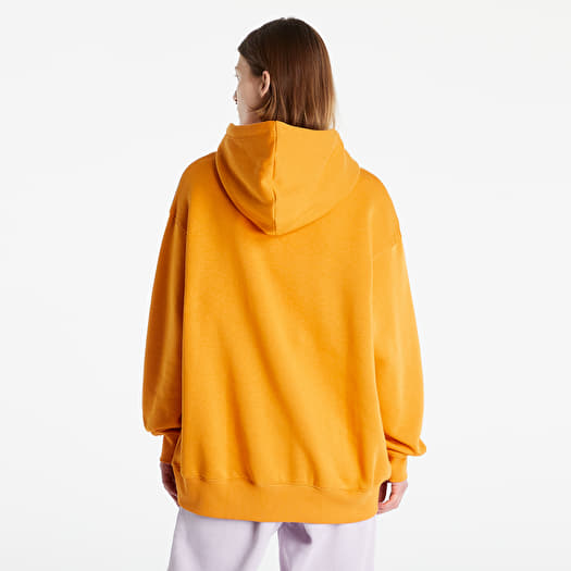Felpe Nike NSW Essential Collection Women s Oversized Fleece Hoodie Light Curry White Footshop
