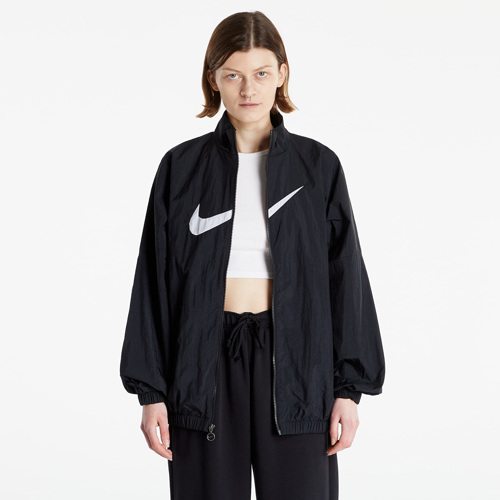 Levně Nike Sportswear Essential Woven Jacket Black/ White