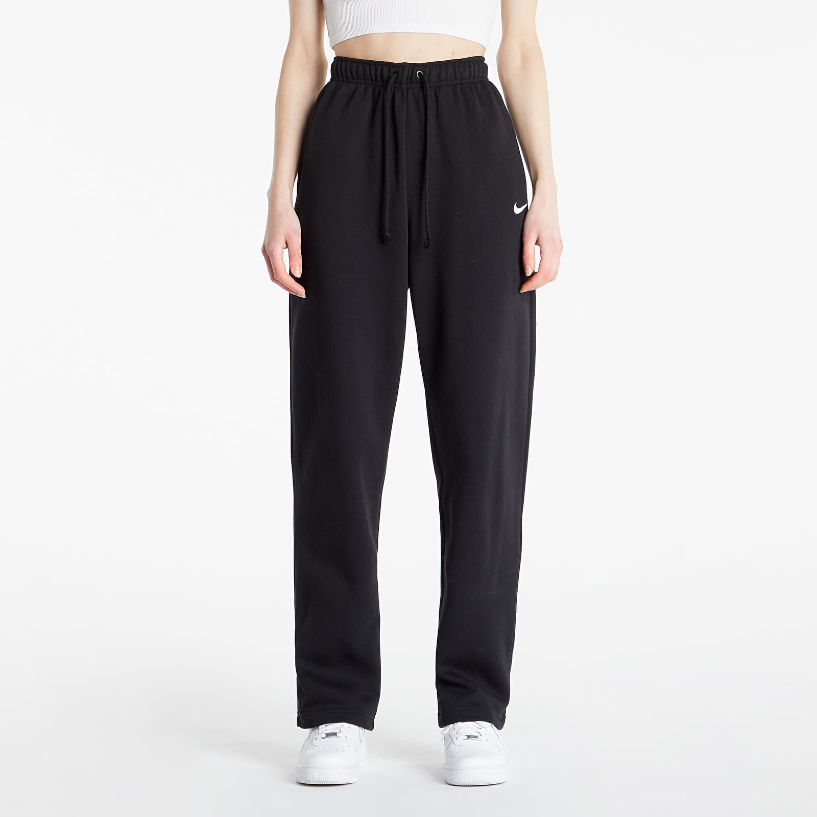 Pants and jeans Nike NSW Essentials Colection Oh Medium-Rise Fleece Pants Black/ White