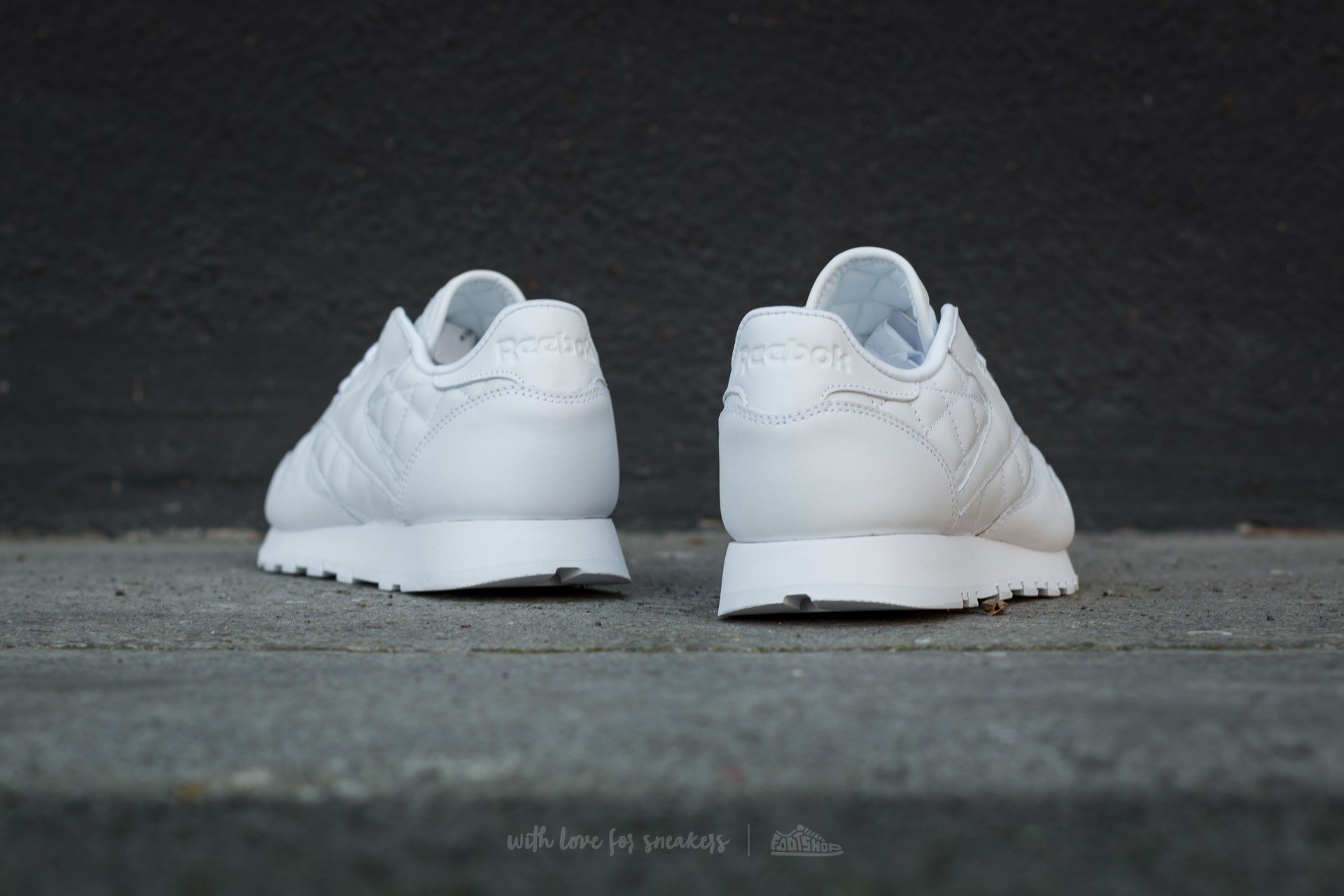 Sapatos de mulher Reebok Classic Leather Quilted White/ White