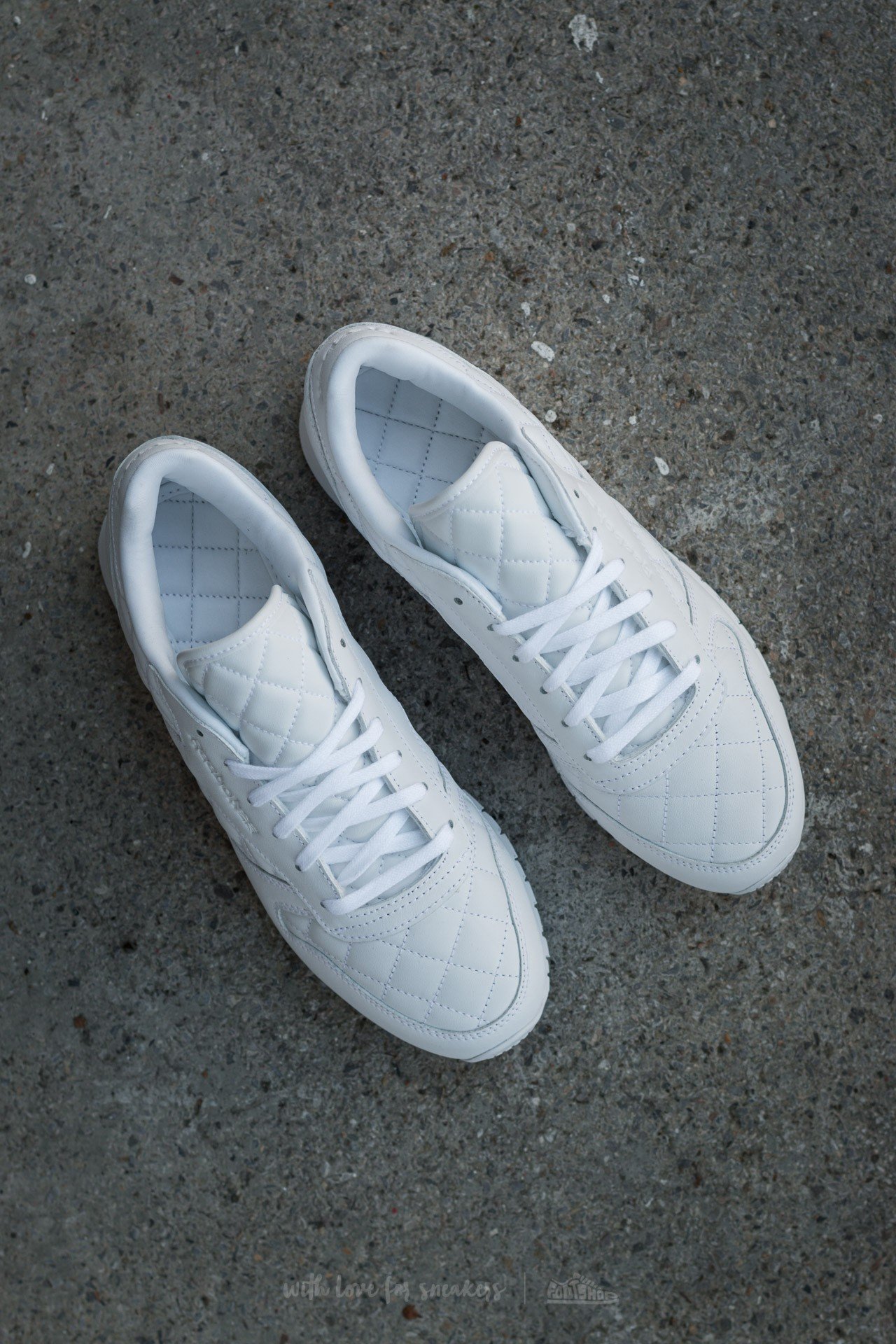 Sapatos de mulher Reebok Classic Leather Quilted White/ White