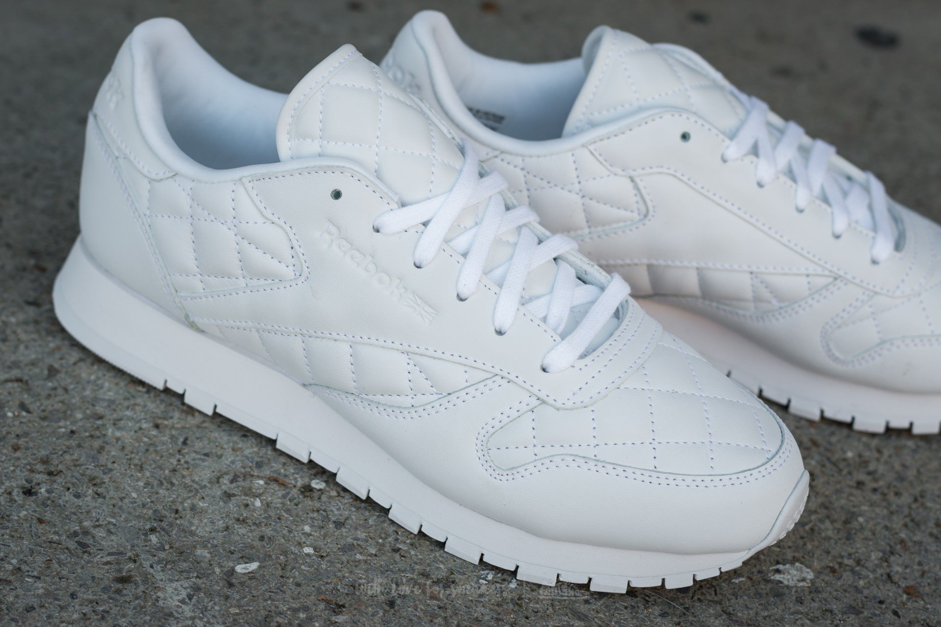 Sapatos de mulher Reebok Classic Leather Quilted White/ White