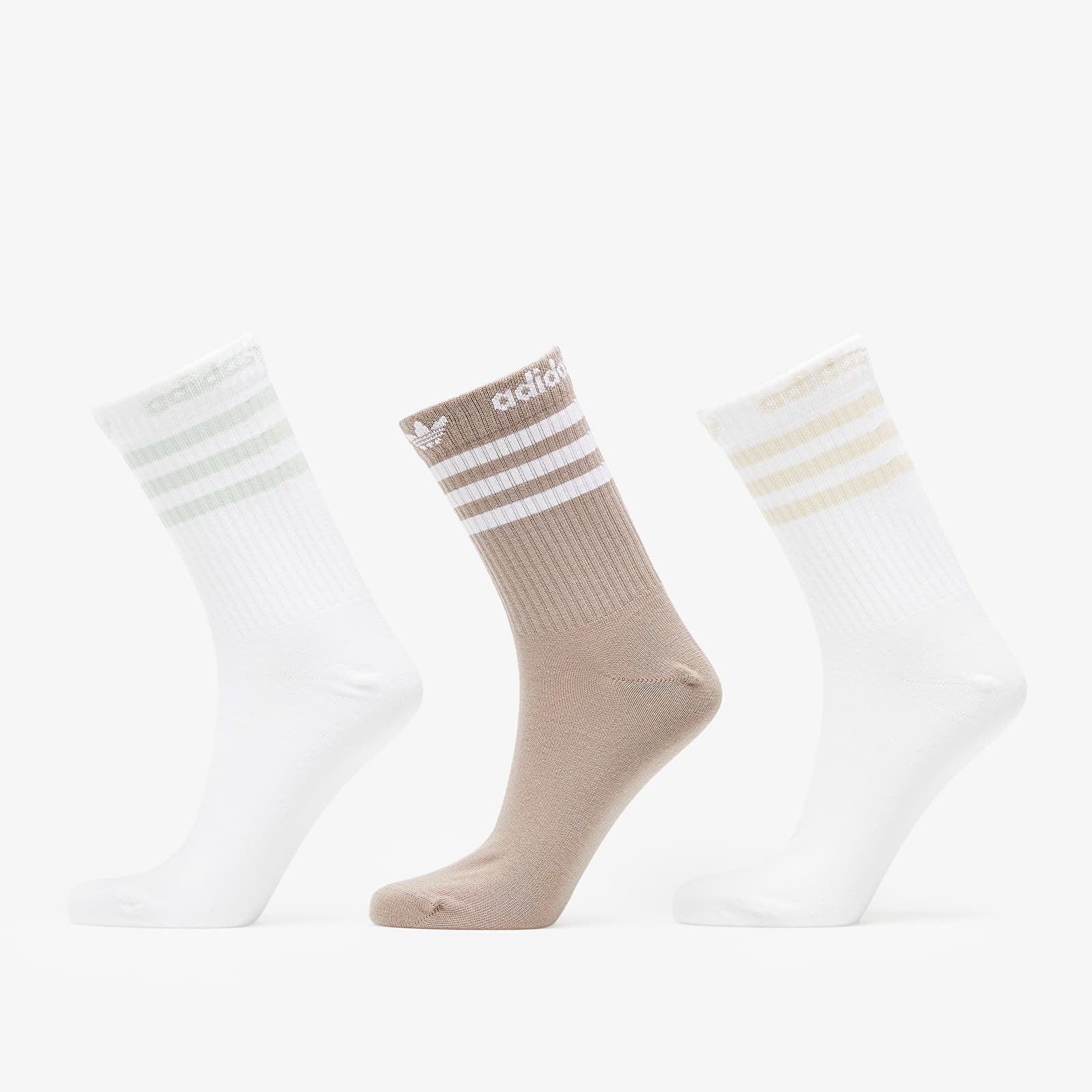 Socken adidas Crew Socks 3-Pack White/ Brown/ White