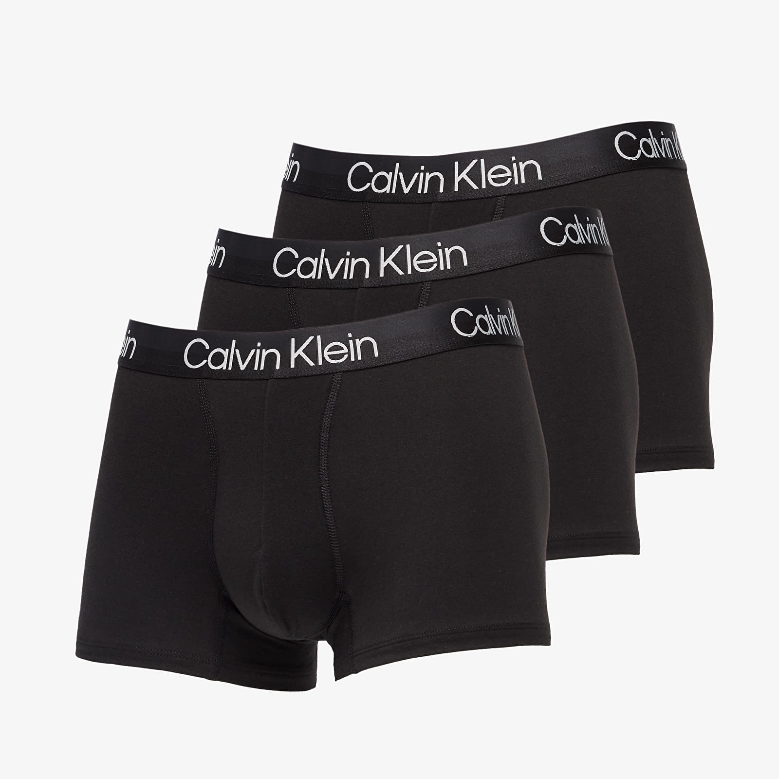 Levně Calvin Klein Structure Cotton Trunk 3-Pack Black