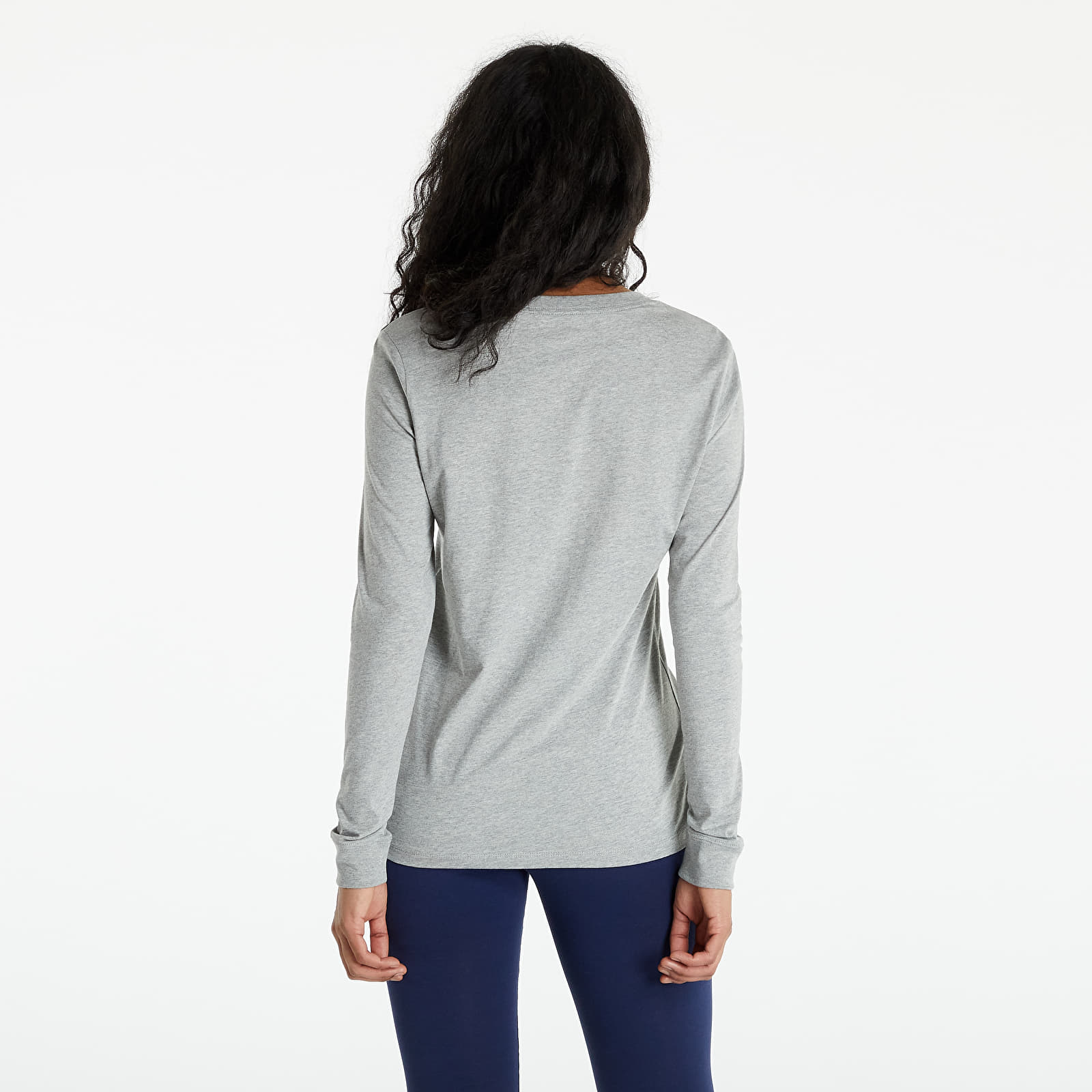T-Shirts Nike NSW Tee Essential Long Sleeve Lbr Dk Grey Heather/ White