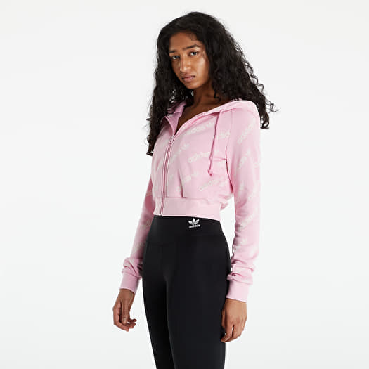 Hoodies and sweatshirts adidas Cropped Mono Hooded Track Top True