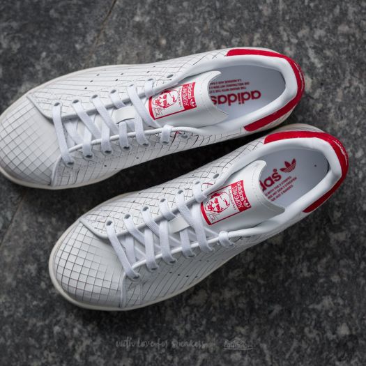 Stan smith white sales collegiate red