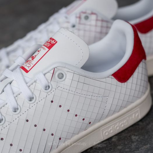 Adidas stan smith white collegiate outlet red