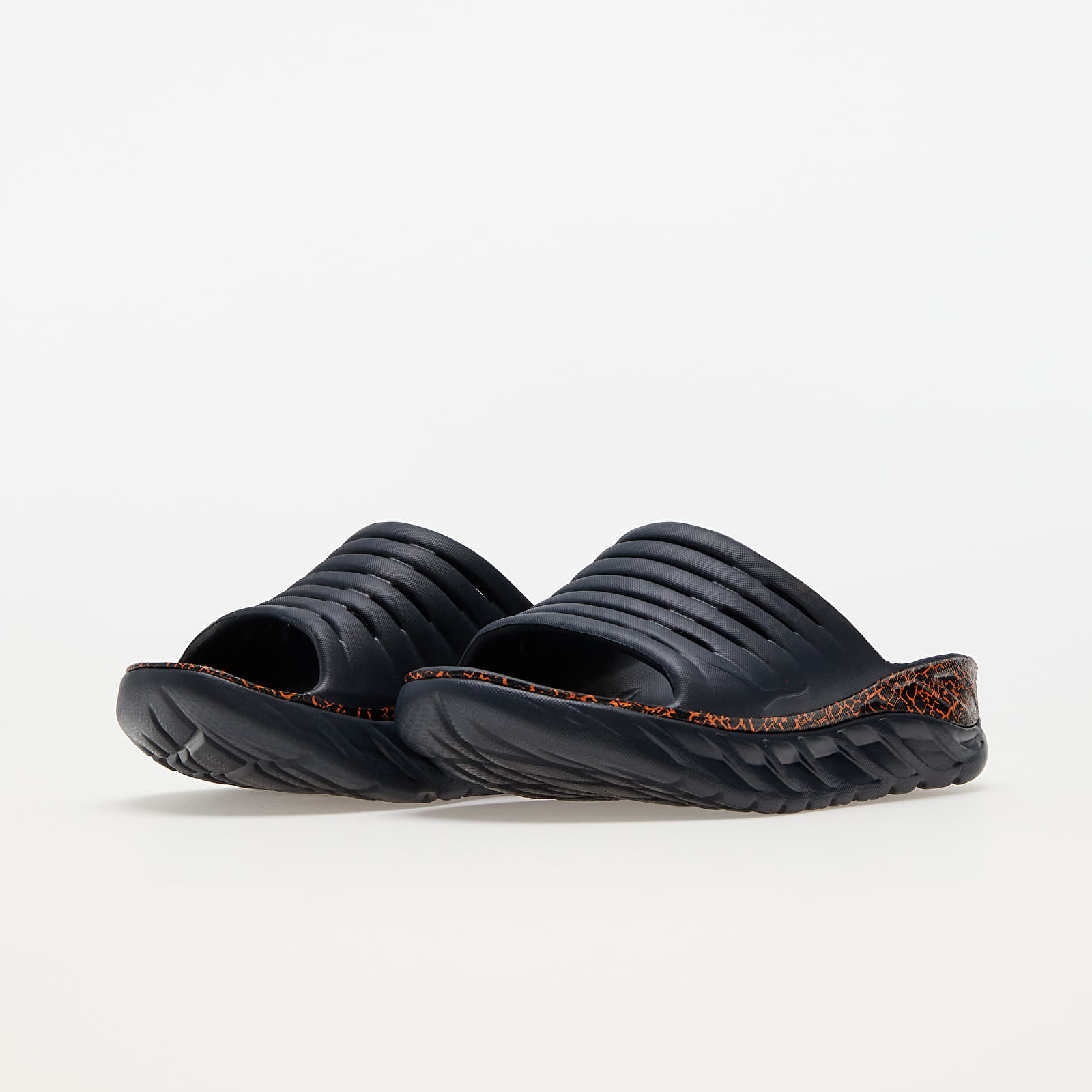 Ανδρικά παπούτσια Hoka One One® Ora Recovery Slide Blue Graphite/ Persimmon Orange