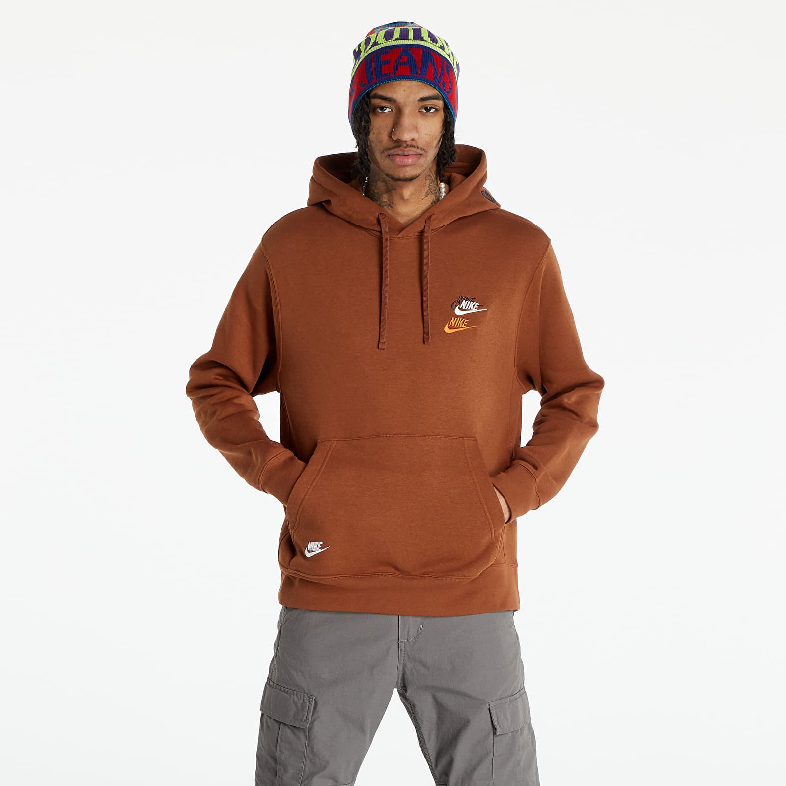 Mikiny a svetry Nike Sportswear Sport Essentials+ Men's Pullover Hoodie Pecan/ Pecan