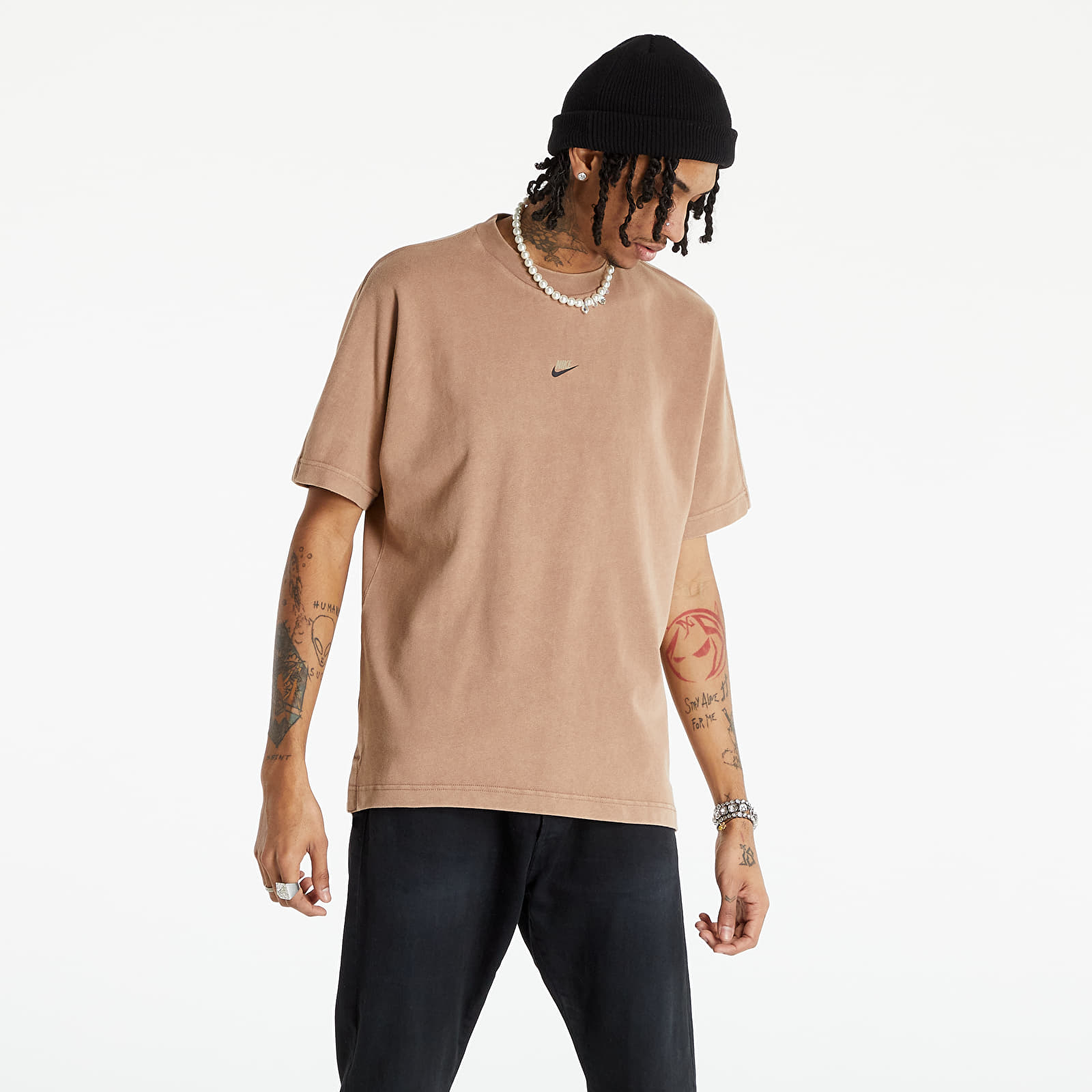 Camisetas Nike NSW Style Essentials Men's Washed Short-Sleeve Top Archaeo Brown/ Sail/ Ice Silver/ Khaki