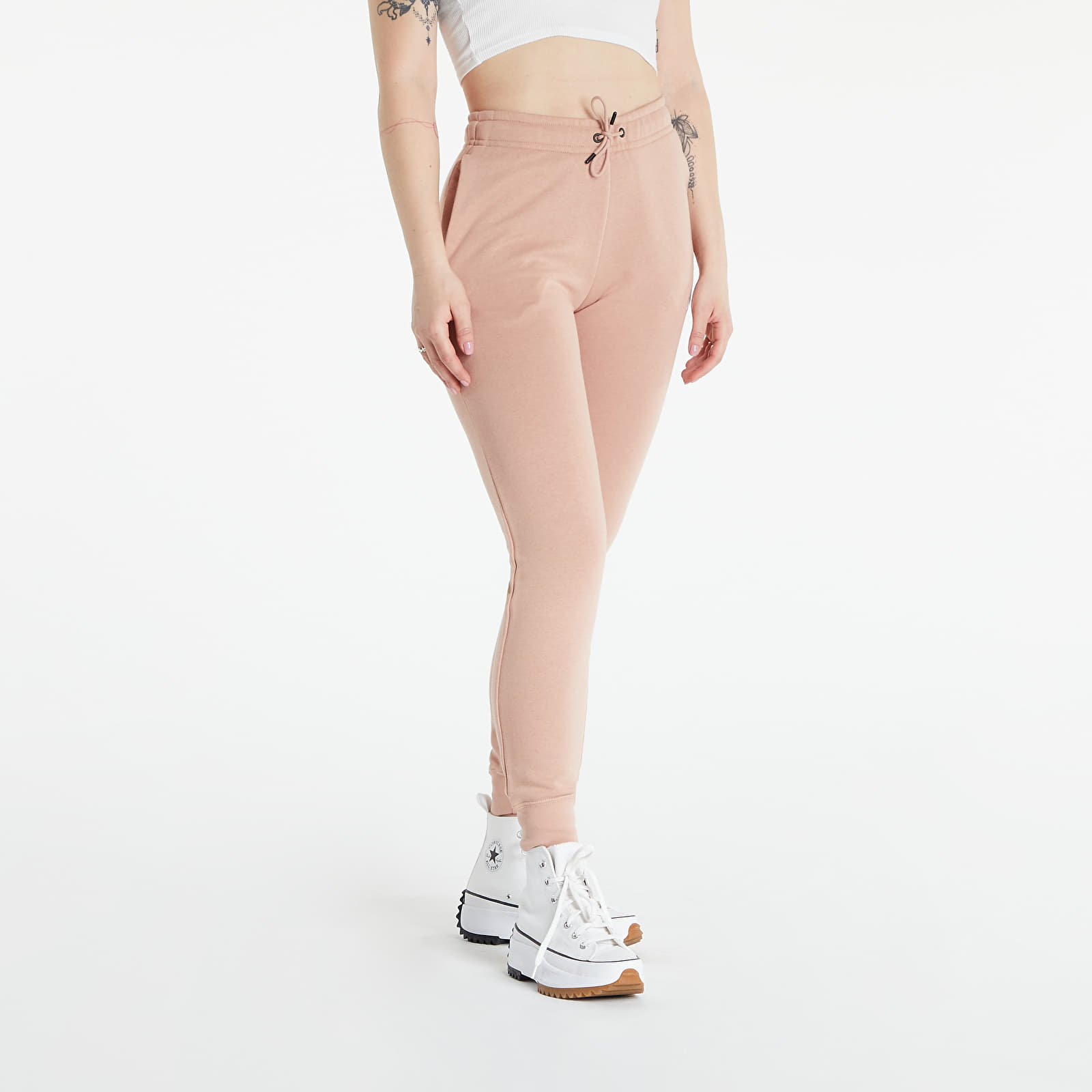 Pantaloni și blugi Nike NSW Essential Women's Fleece Pants Rose Whisper/ White