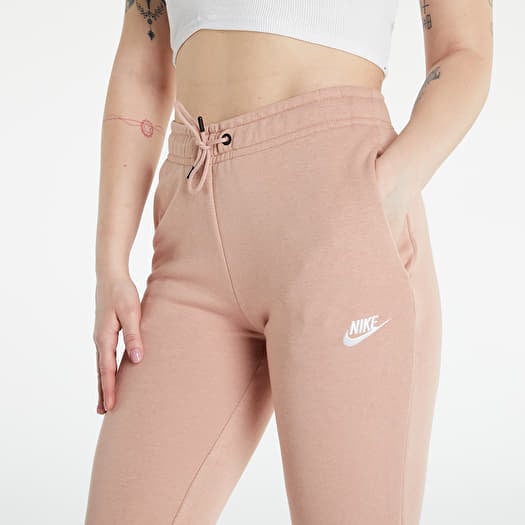 Pants and jeans Nike NSW Essential Women s Fleece Pants Rose Whisper White Footshop