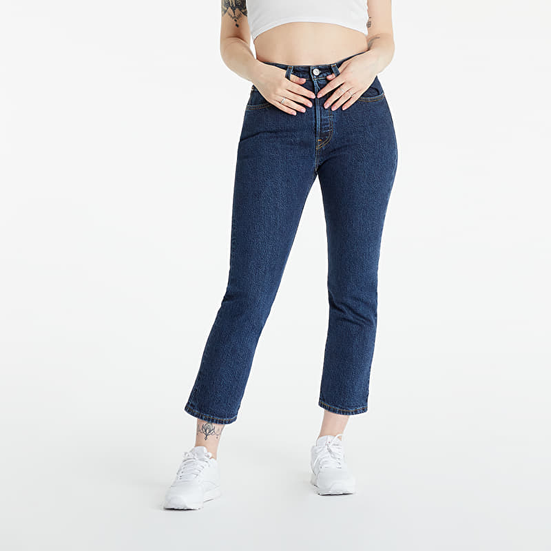 Pants Levi's® 501 Crop Salsa Stonewash Dark Indigo Flat Finish