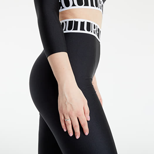 Versace Jeans Couture Shiny Logo-Waistband Leggings