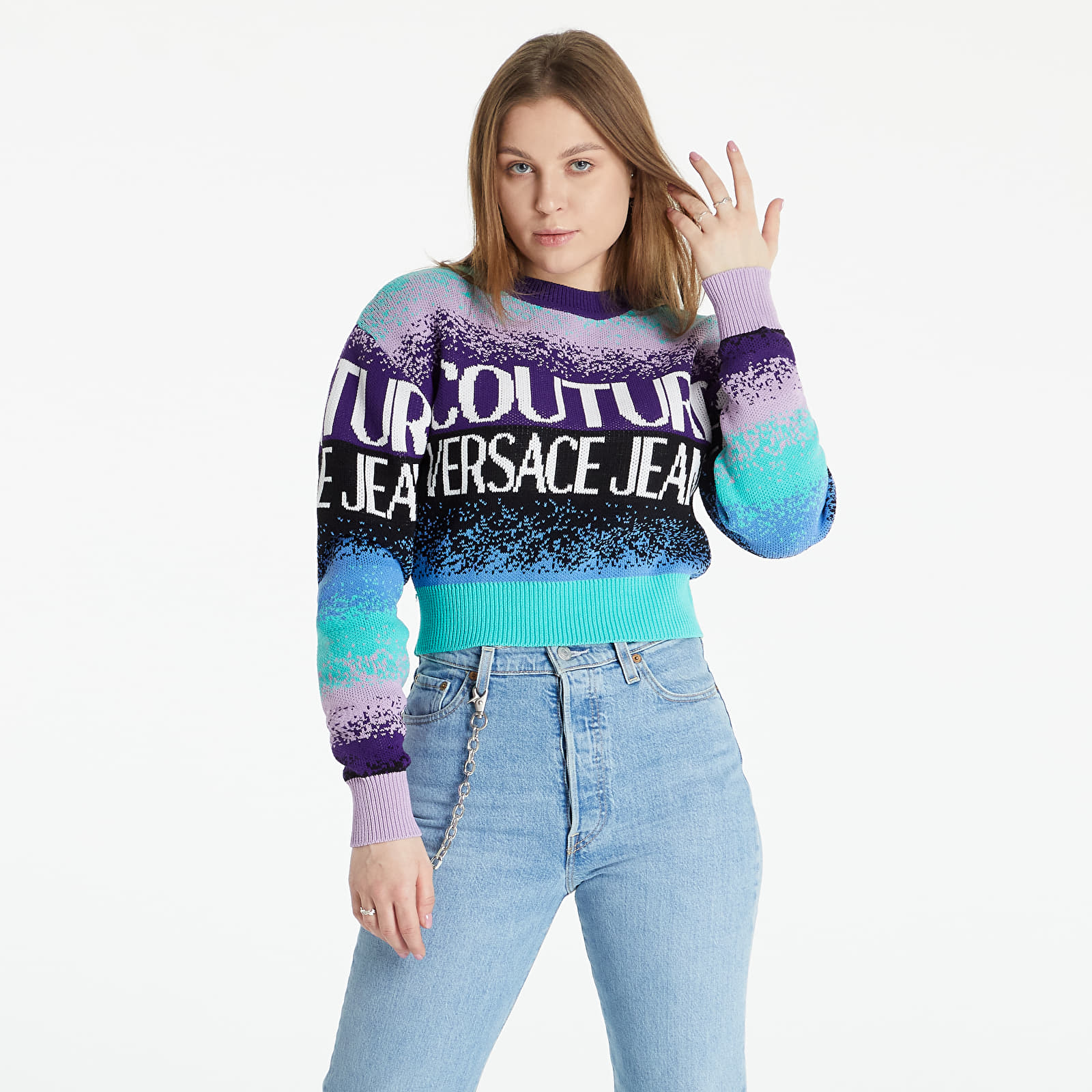 Maglioni Versace Jeans Couture Maglia (Generico) Multicolor Scuro