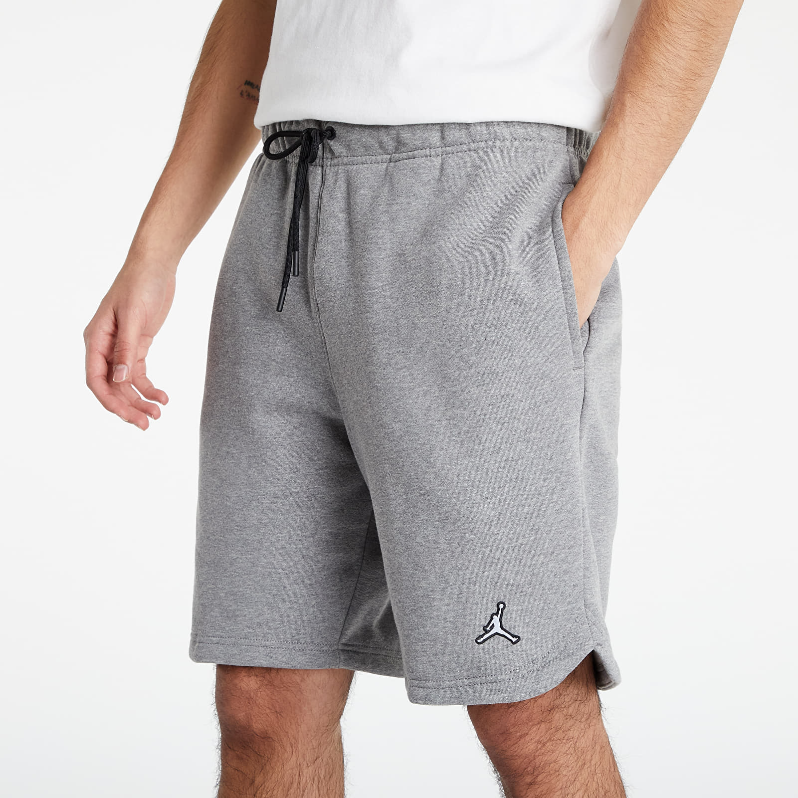 Rövidnadrágok Jordan Essential Fleece Short Carbon Heather/ White