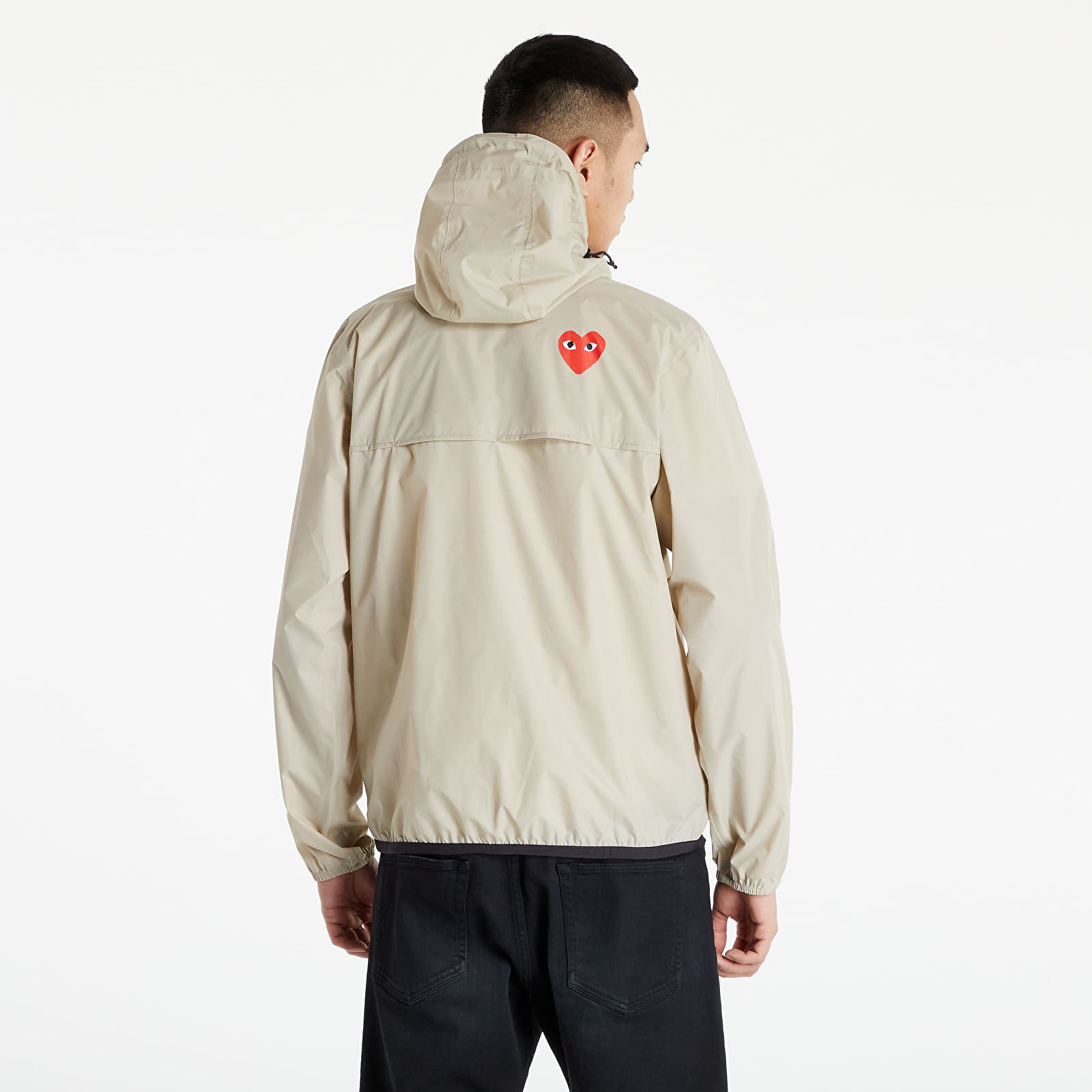 Jacheta Comme des Garçons PLAY x K-Way Half Zip Jacket Beige - 1 | YEO