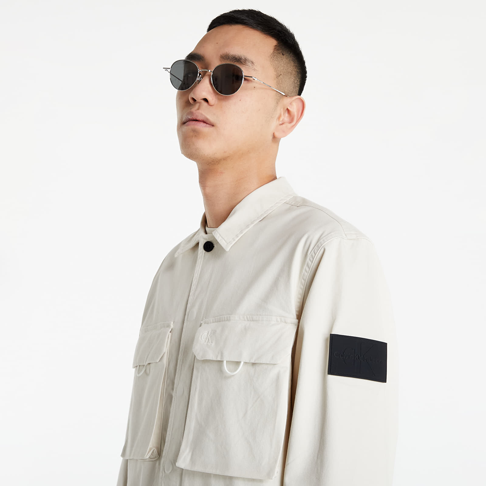 Jakne Calvin Klein Jeans Gmd Utility Overshirt Eggshell