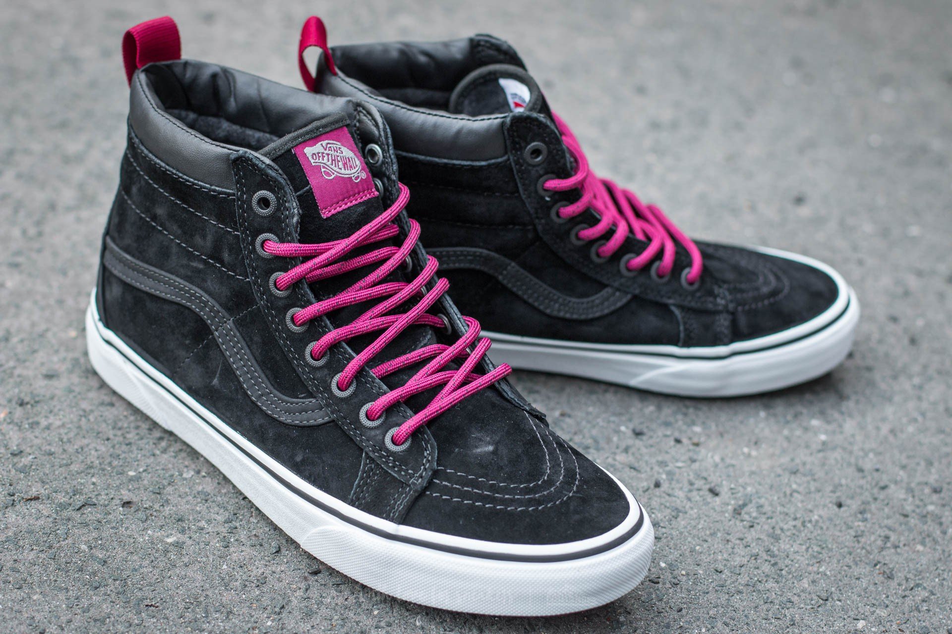 Men s shoes Vans SK8 Hi MTE MTE Black Beet Red Footshop