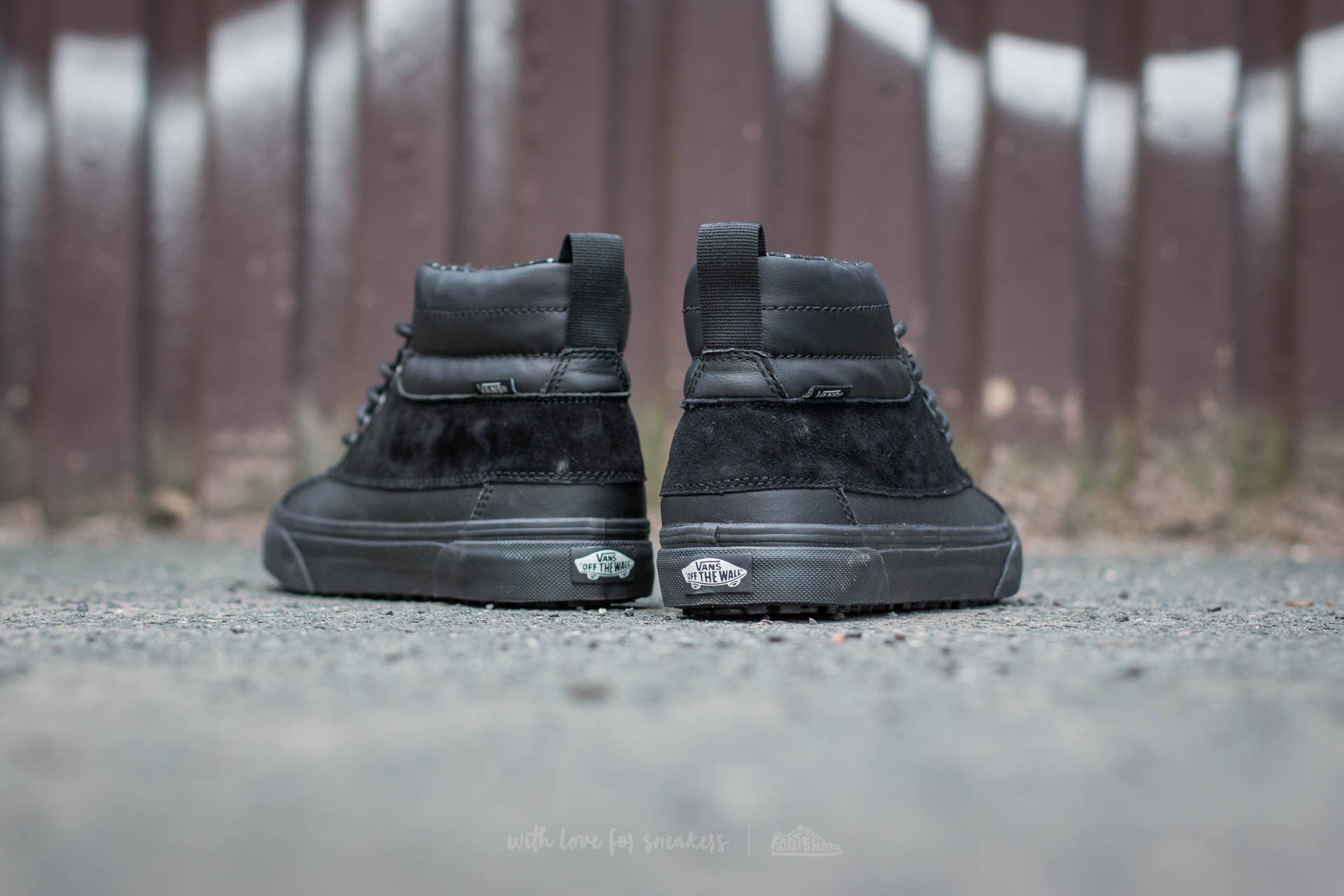 Women s shoes Vans Sk8 Hi Del Pato MTE Scotchgard Black Polka Dots Footshop