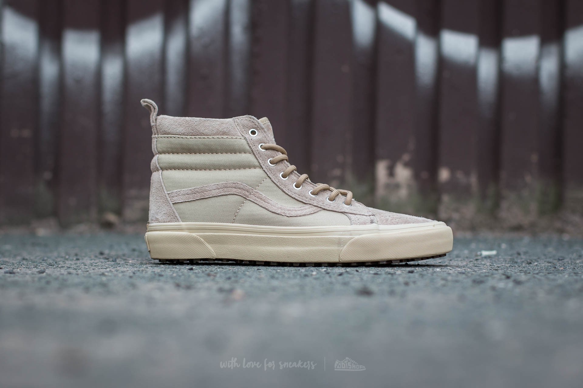 Khaki high clearance top vans