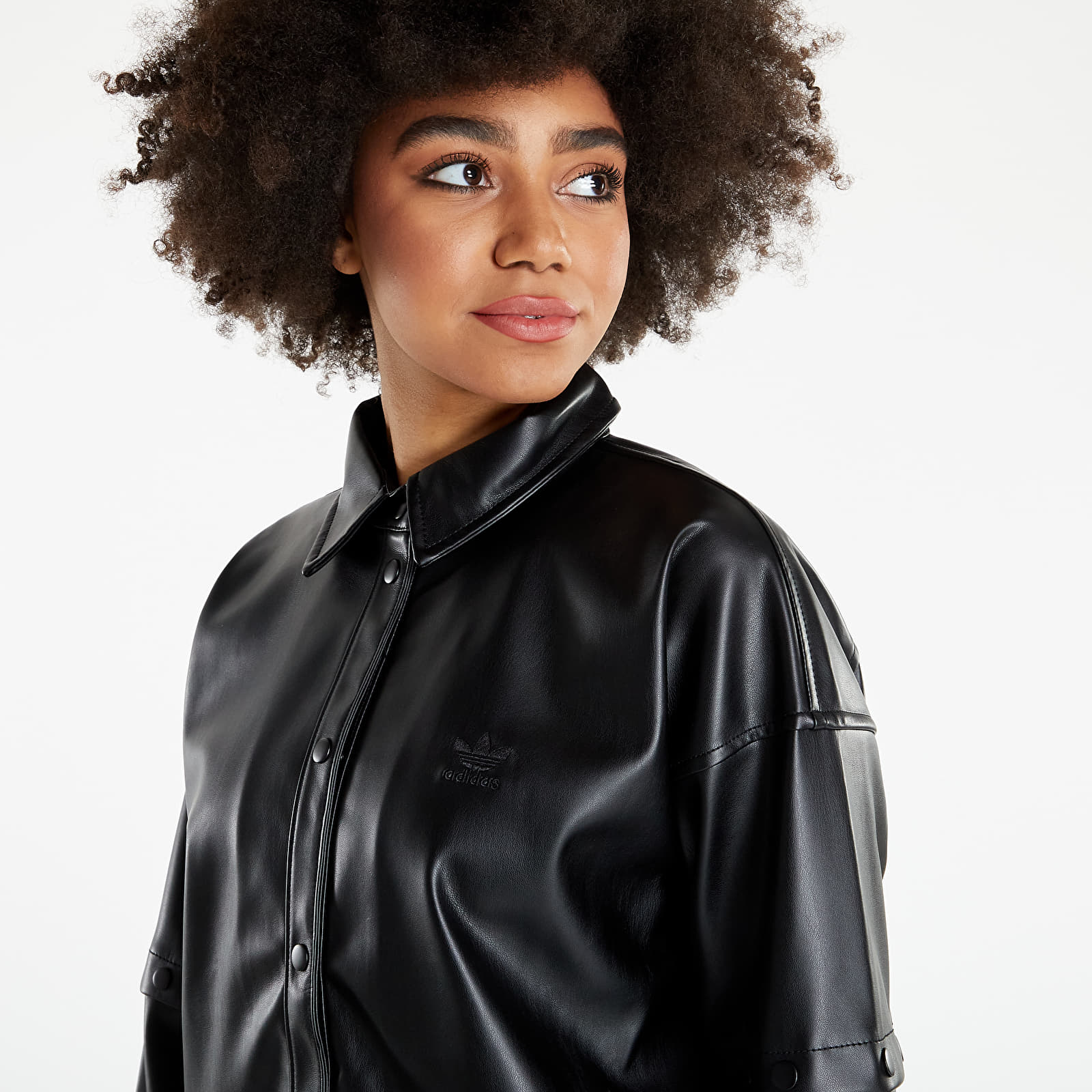 Jackets adidas Faux Leather Tracktop Black
