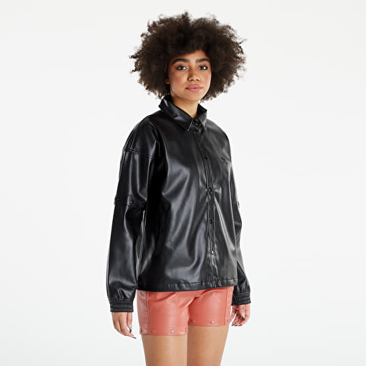 Jackets adidas Faux Leather Tracktop Black (HF2021) | Footshop