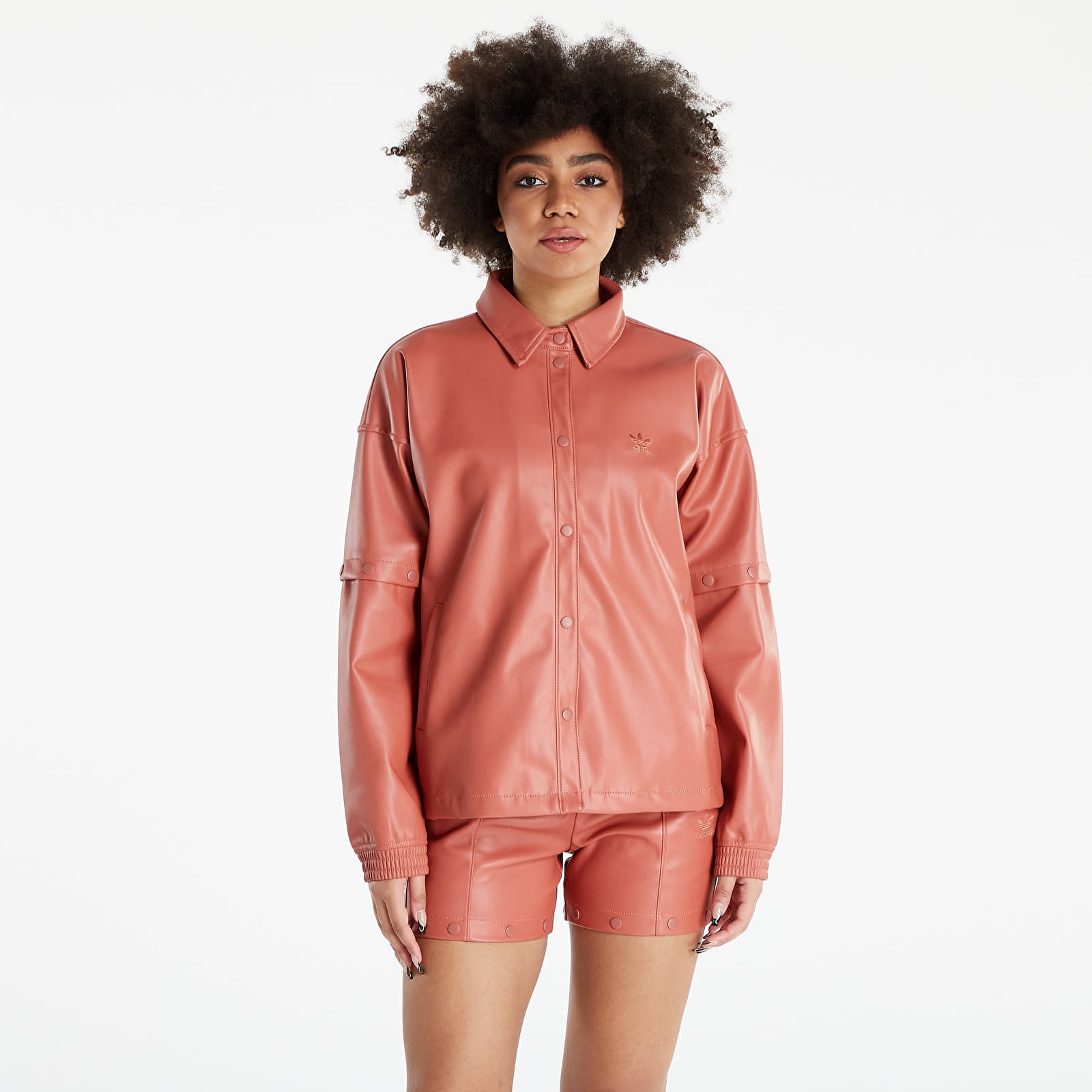 Μπουφάν adidas Faux Leather Tracktop Magic Earth Met