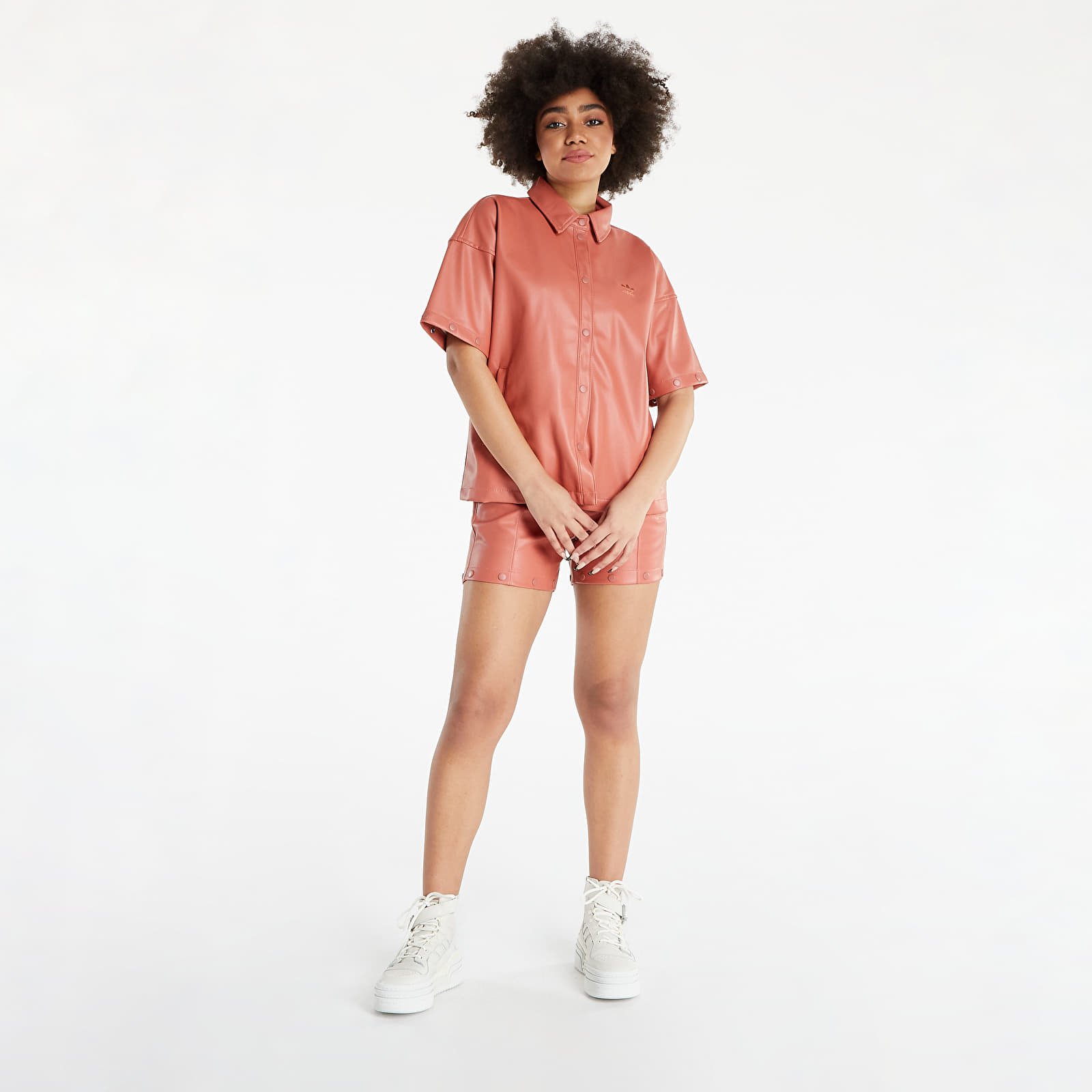 Μπουφάν adidas Faux Leather Tracktop Magic Earth Met