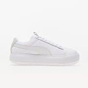 Puma suede platforms in white with embroidery shop