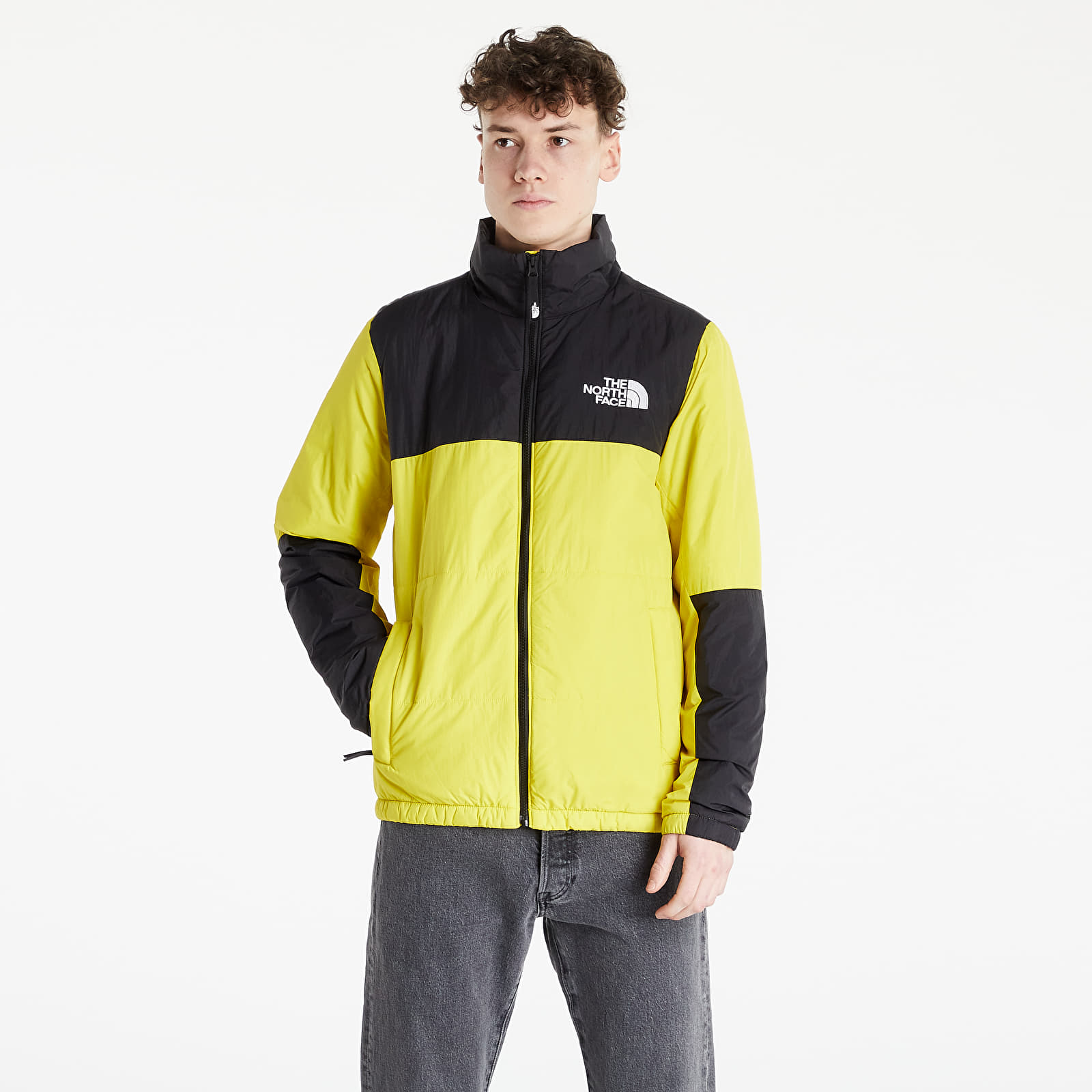 North face puffer yellow sale