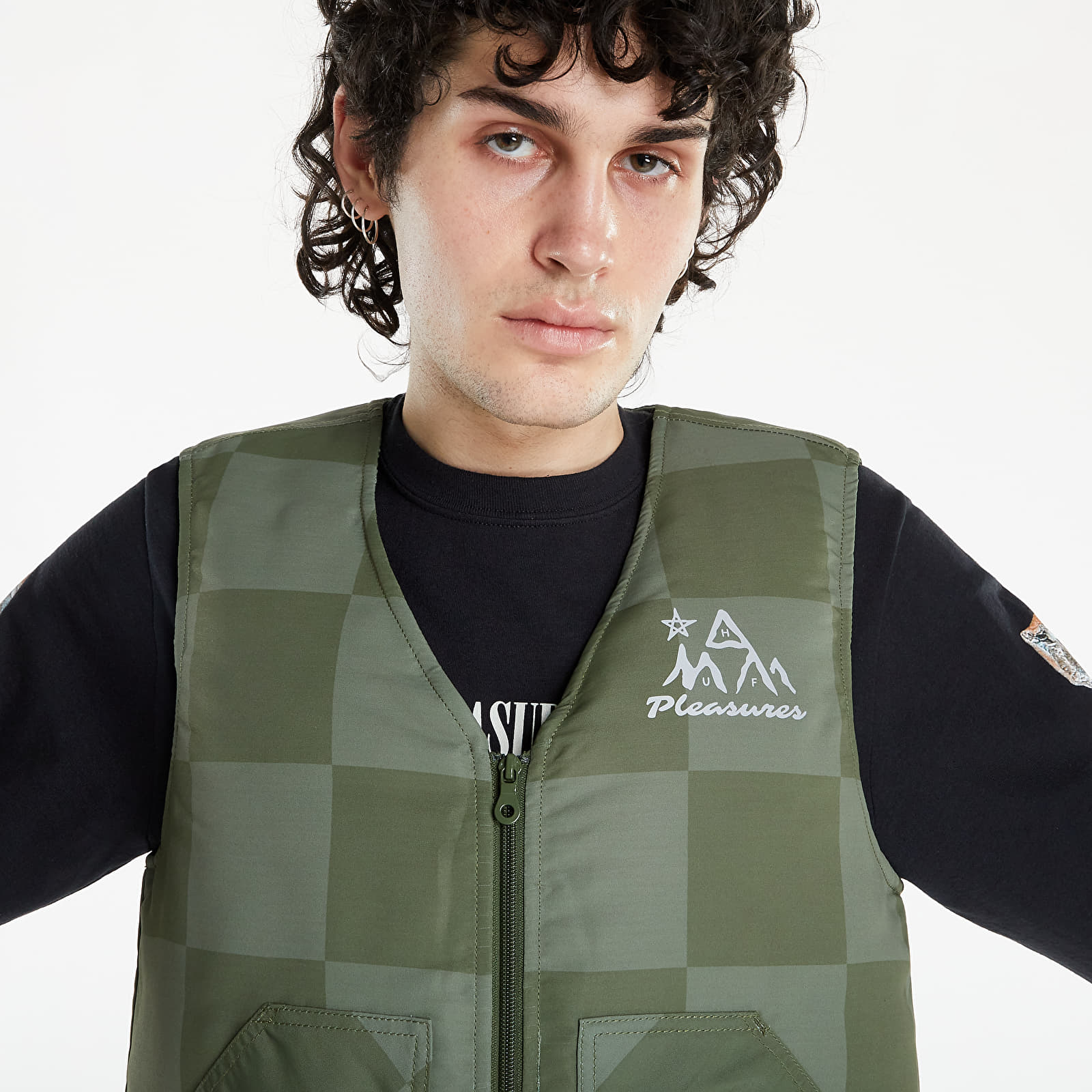 Vests HUF x Pleasures Midland Vest Olive