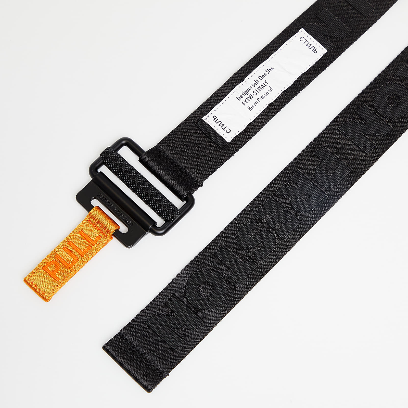 HERON PRESTON ヘロンプレストン ブラックベルト HERON PRESTON Hp Tapebelt Classic Buckle Black/ Black | Footshop