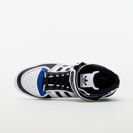 Black and blue adidas high tops 2025